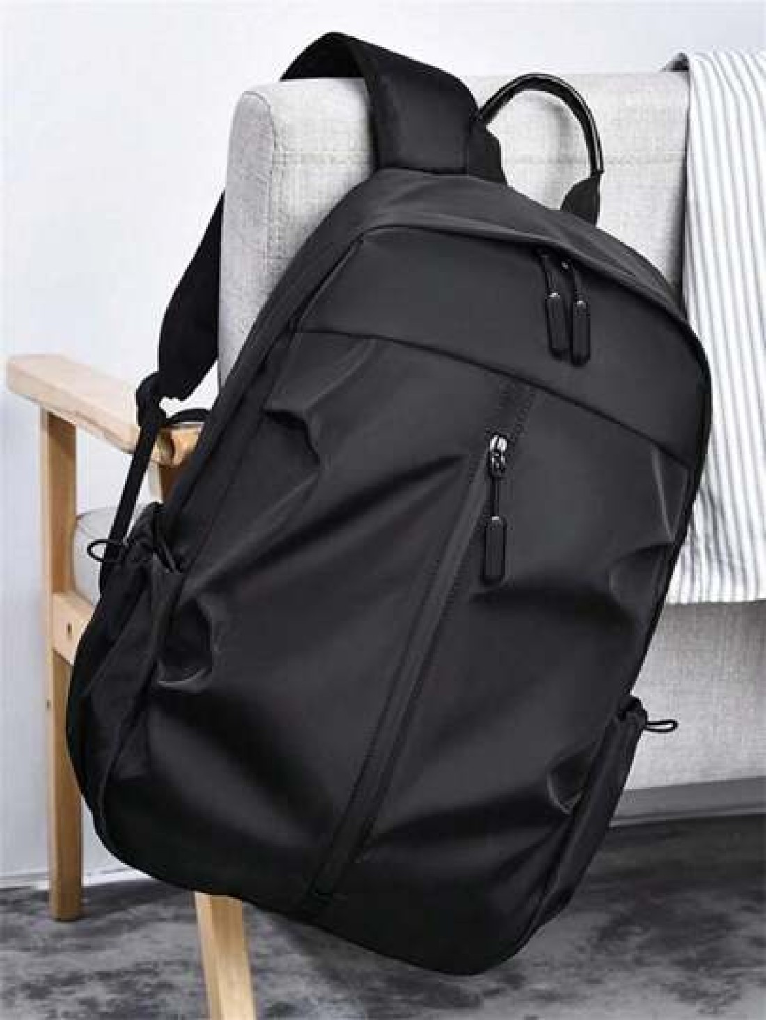Travel Outdoor Oxford Cloth Backpack Large Capacity Business Backpack Heavy Duty Laptop Backpack Vacation School Summer Carry On Polyester Business Casual Black Personalized Gifts Boyfriend Hiking Stu