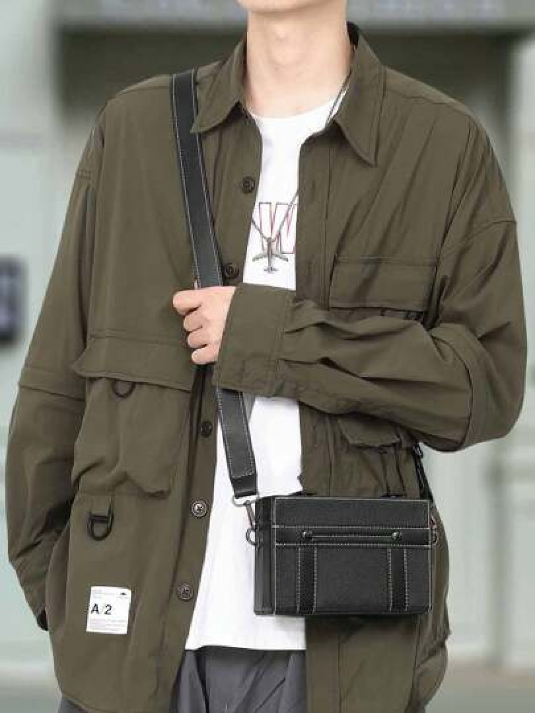 peach tree Mini Men Stitch Detail Square Bag Sling Bag Sport Bag For High School University Student For Travel College School Crossbody Bag Box Bags With Adjustable Strap Waterproof Mini Holiday Essen