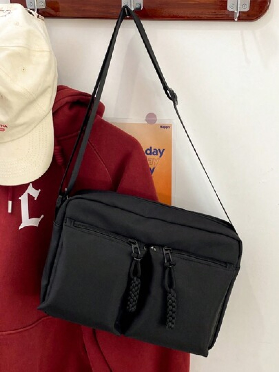 New Simple Crossbody Bag Fashion Shoulder Bag Multi Pocket Large Capacity Messenger Bag Commuting Bag Outdoor Travel College Students Attending Classes Gifts Shoulder Bag Sling Bag Side Bag Square Bag