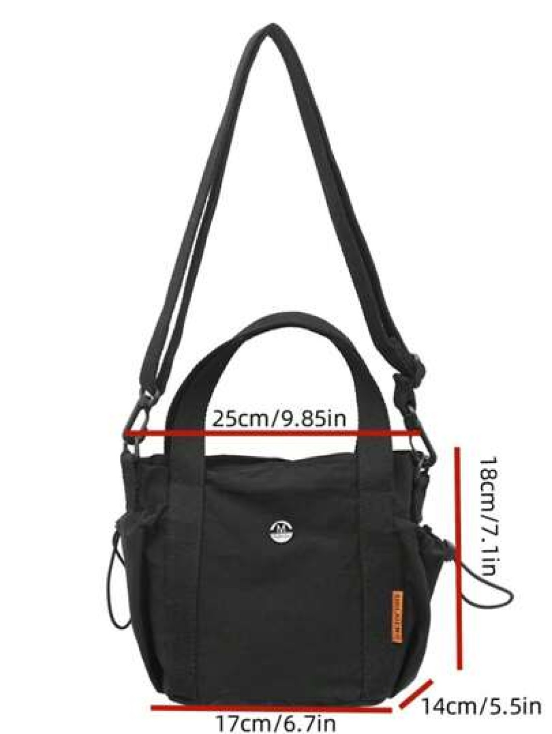 Unisex Solid Color Crossbody Bag Fashion Handbag Casual Versatile Travel Shopping Shoulder Bag