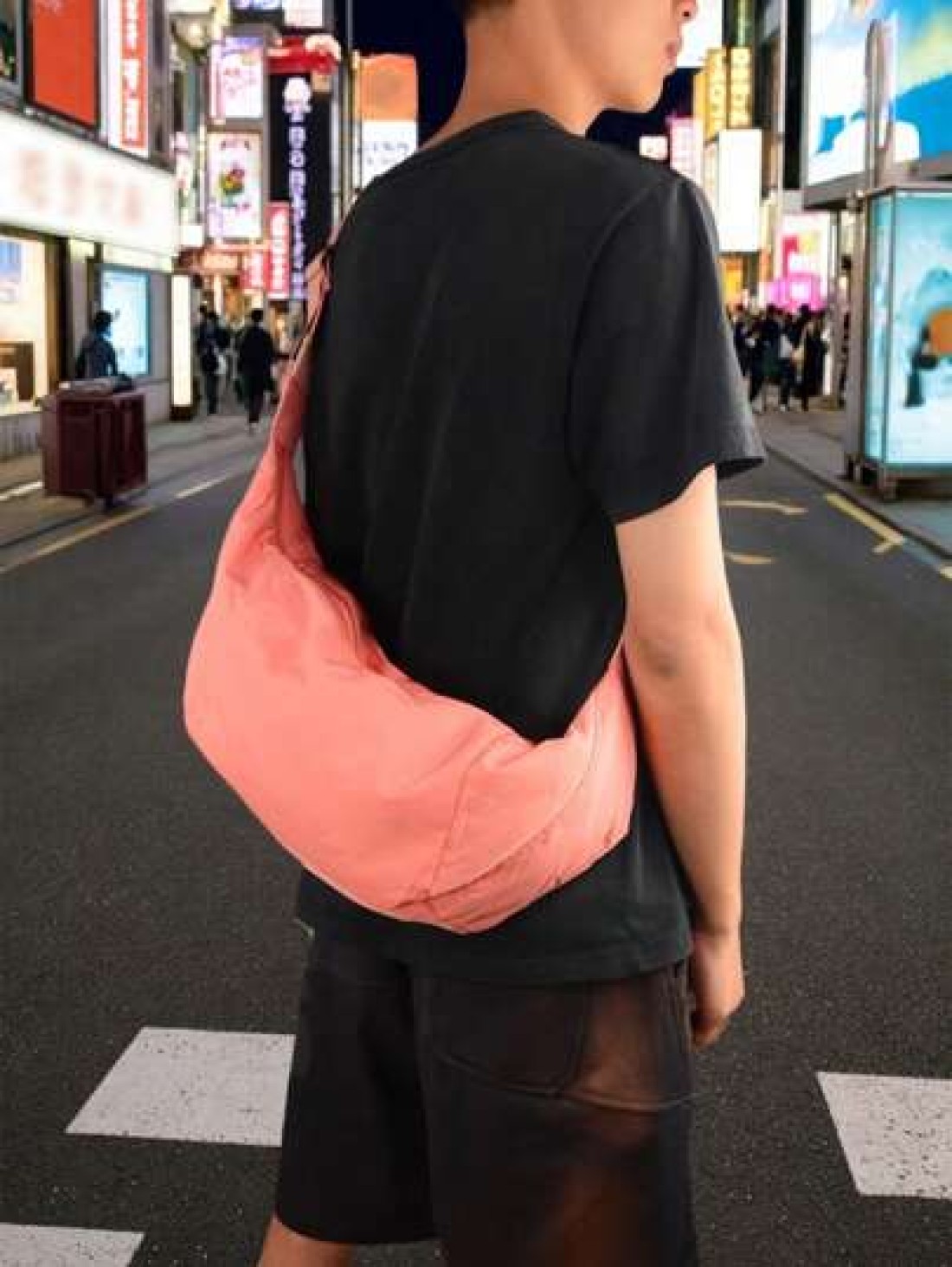 1pc Men s Mori Style Oblique Shoulder Bag Large Capacity Lightweight Diagonal Crossbody Dumpling Bag Casual One Shoulder Bohemian Crescent Crossbody Messenger Bag Nylon Backpack