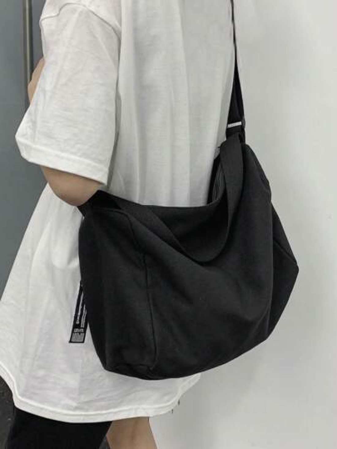 Students Multifunctional Sling Bag Shoulder Bag Casual Bag Large Hobo Messenger Bag Minimalist Black Schoolbag College School Outdoors Sports Fabric Portable Bag Crossbody Bag Thanksgiving Purse Funny