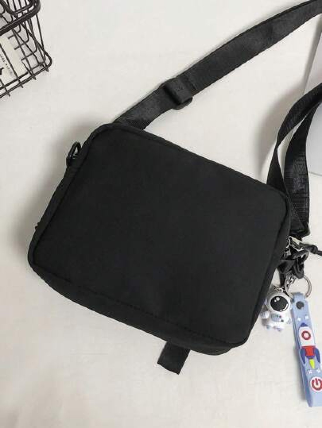 Small Square Bag Black Release Buckle Decor With Bag Charm For Daily School Bag Sling Bag Sport Bag For High School University Student For Travel College School Shoulder Bag Crossbody Bag Side Bag Sum