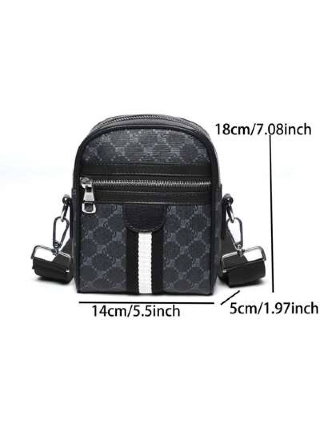 Mobile Phone Crossbody Sling Bag Faux Leather Small Square Shoulder Bag Men s Bag Fit Street College Father s Day Gift Travelling Adult Birthday Gift Freshman Tote Bag Rider Bag Gym Bag Checkered Plai