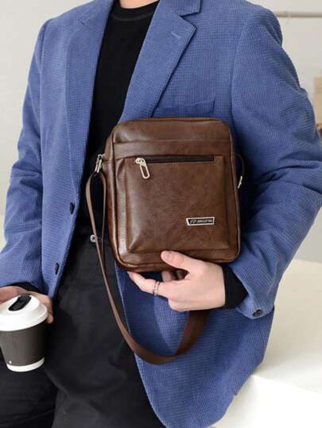 Men s Bag Casual Shoulder Bag Men s Bag Casual Cross Body Bag PU Leather Bag Business Bag For Gifts For Christmas Gifts Side Bags For Sling Bag For Crossbody Bag Shoulder Bag Dad Gifts Boyfriend Gifts