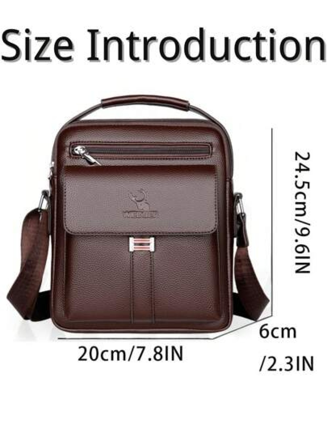 1pc Men s Shoulder Crossbody Waist Hand Chest Bag PU Water Proof Wear Resistant Material With Large Capacity Pockets Adjustable Strap Convenient And Portable New Fashionable Business Bag Ideal Gift Si
