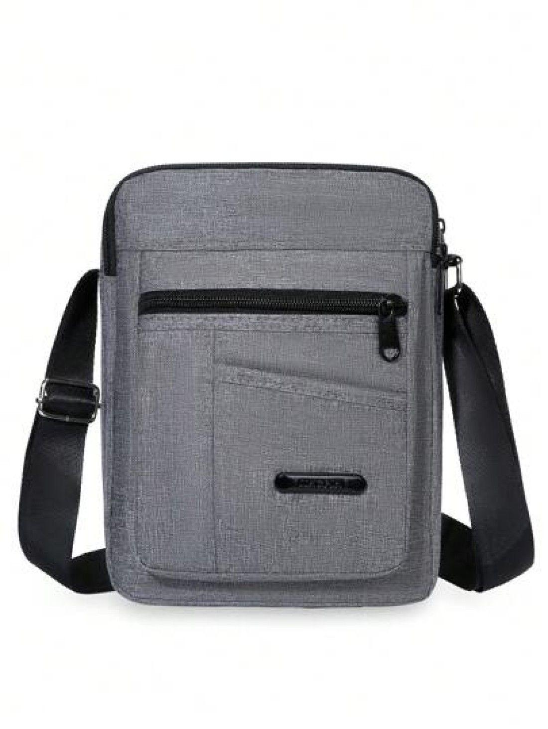 Zipper Closure Men s Grey Nylon Shoulder Crossbody Bag Sling Bag Shoulder Bag Side Bag Square Bag For Holiday School Bag For College Students Summer Gifts For Boyfriend College Bag Dad Sling Bag Multi