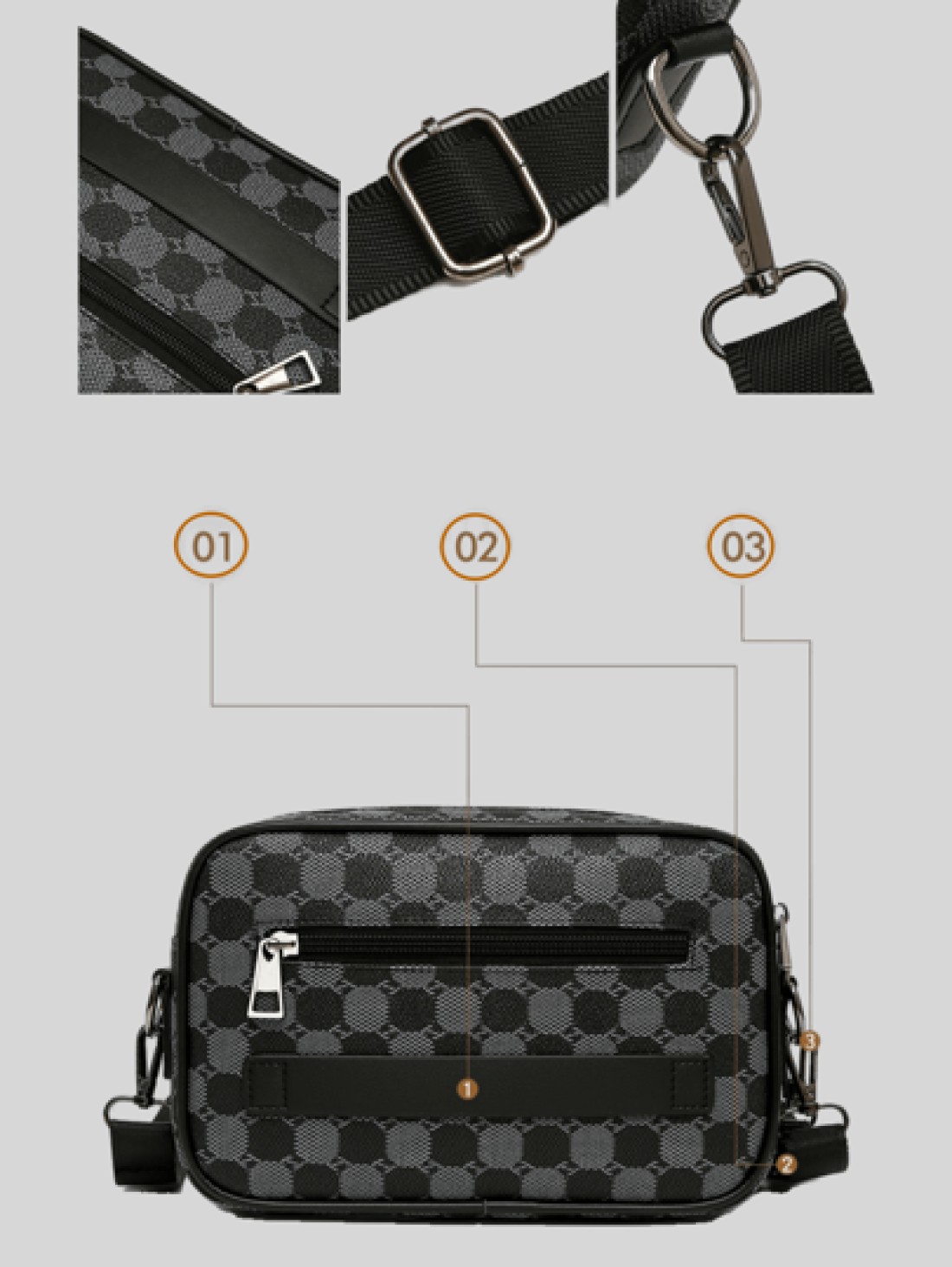 Men s Diagonal Shoulder Strap Messenger Bag Simple Fashion Handheld Zipper Closure Bag Suitable For Men s Daily Use And Travel Can Be Worn Diagonally Or As A One Shoulder Bag