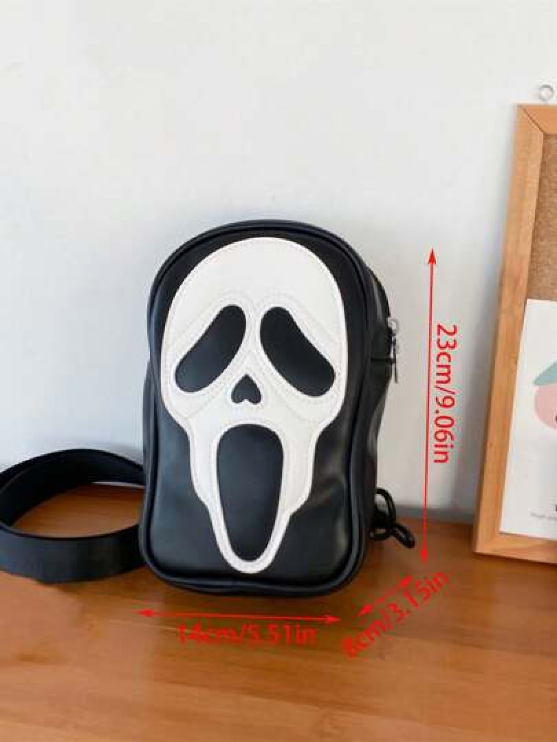 Halloween Outdoor Storage Crossbody Zipper PU Bag