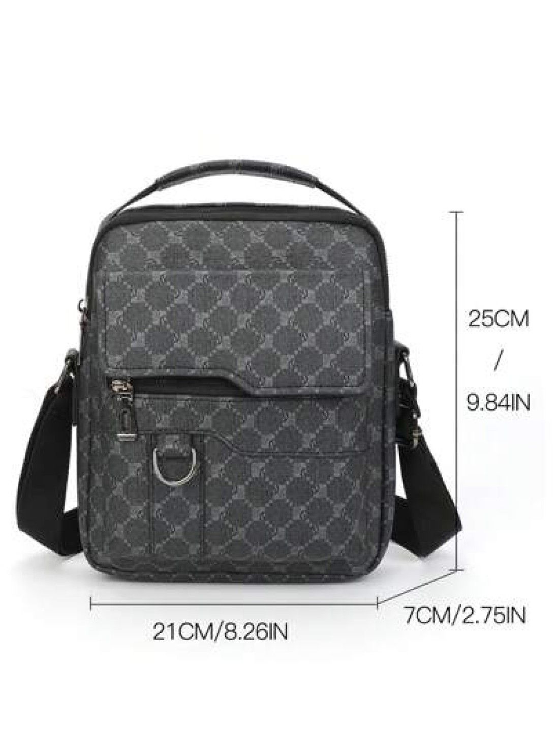 Men s Geometric Pattern Printing Square Crossbody Bag Stylish Single Shoulder Bag Small Messenger Bag For Father s Day Gift Geometric Pattern Printing Office Travelling