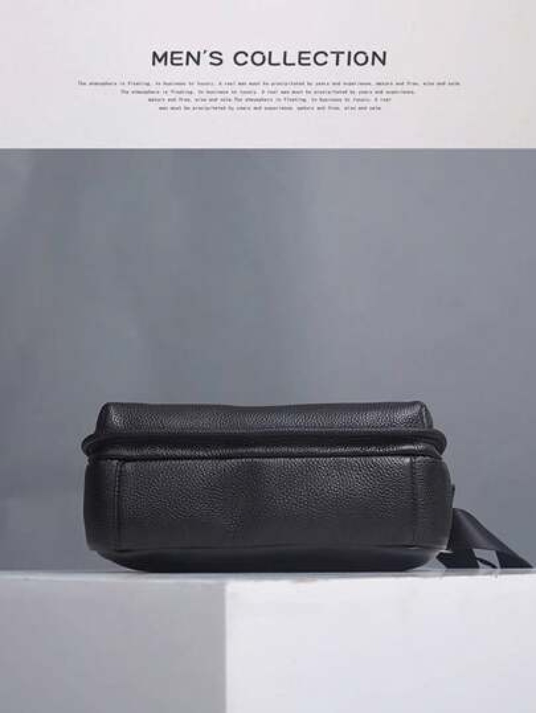 Men s Genuine Leather Shoulder Bag Horizontal Korean Style Business Casual Top Grain Leather Messenger Crossbody Bag