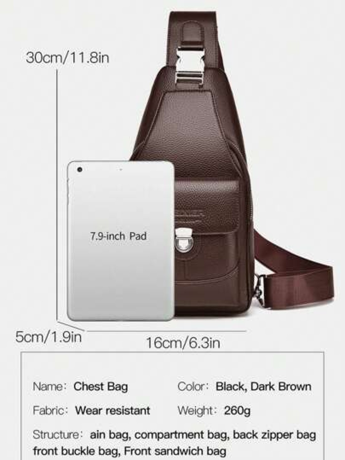 WEIXIER WEIXIER Unisex Shoulder Bag Waist Pack Messenger Bag Women s Crossbody Bag Chest Bag Handbag PU Material Multi Pocket Adjustable Detachable Strap Casual Commuter Bag Business Bag Suitable For