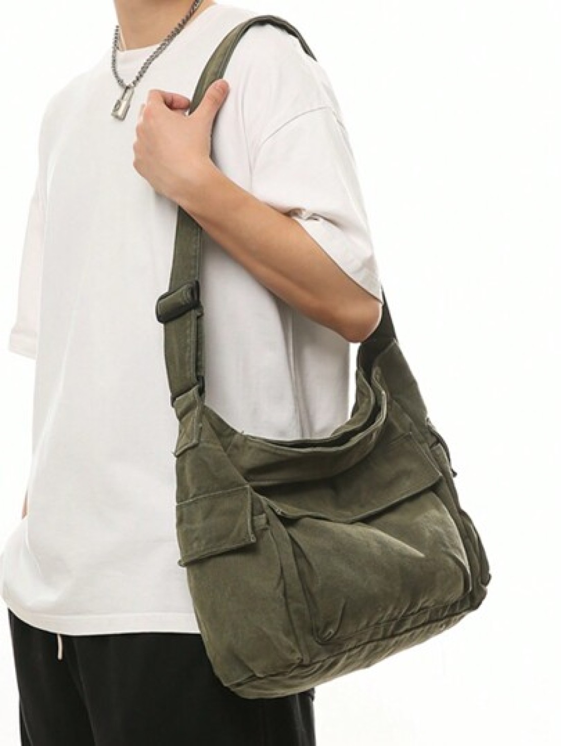 Japanese Style Large Capacity Shoulder Bag Casual Sling Bag For High School And University Students Christmas Gift College University Bag For School Man Bag Cross Body Bag Sling Bag For Man For Man Gi