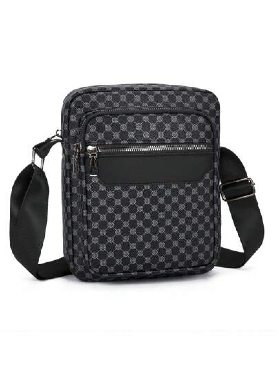 Men s Printed PU Leather Shoulder Bag Small Briefcase Business Bag With Anti Theft Zipper For Travel Christmas Gifts Bag Crossbody Bag Winter Zipper Bag Thanksgiving Purse Holiday Tote Bag Messenger B