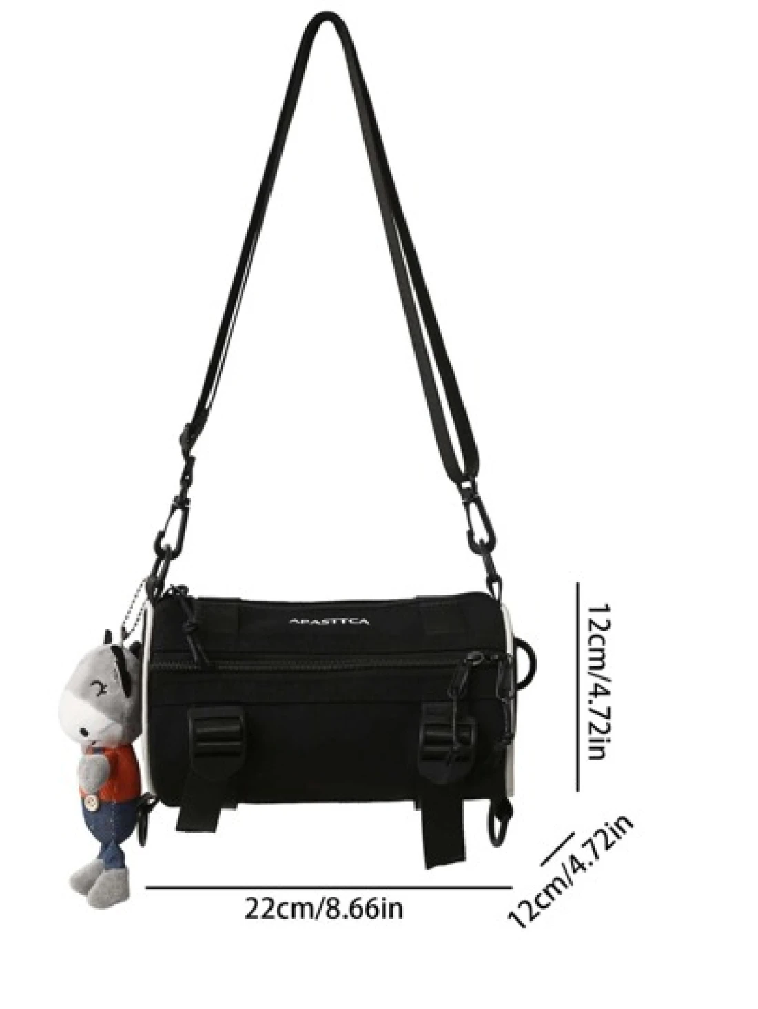 Letter Graphic Bucket Bag With Bag Charm Casual Crossbody Bag Sling Bag Shoulder Bag Side Bag Square Bag For Holiday Travel Essentials School Bag For College Students Summer Gifts For Boyfriend Colleg