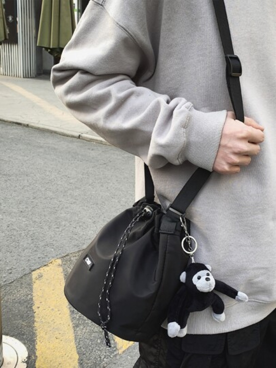 Letter Pocket Drawstring Design Fashionable All Match Mini Shoulder Crossbody Bag With Accessory Ornament Funny Gifts Travel Holiday Gifts For Men Vacation Men Gifts Laptop Winter Large Capacity Multi