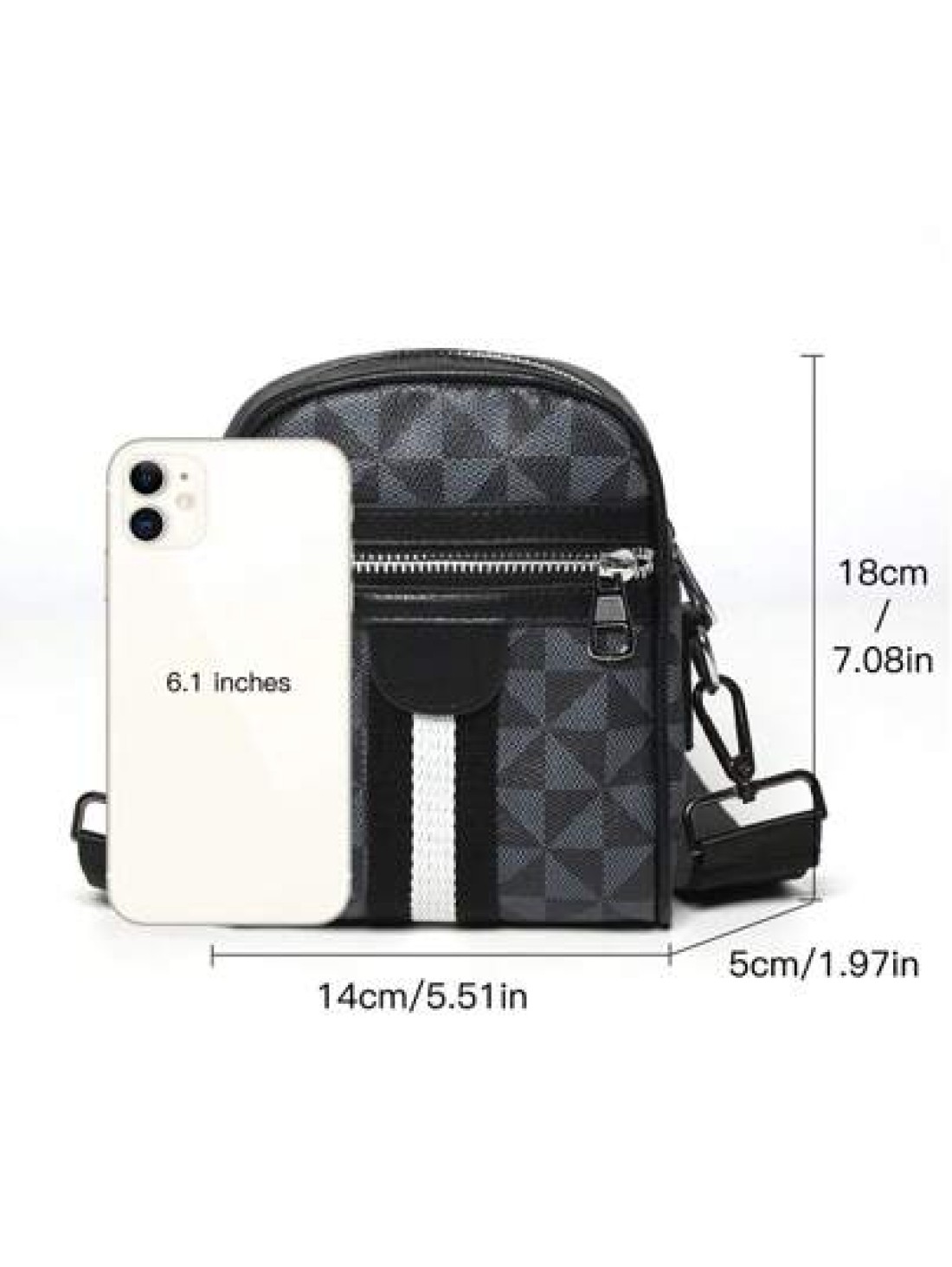 Men s Casual Lightweight Reading Glasses Phone Crossbody Bag Outdoor Shoulder Mini Messenger Bag Suitable For Back To School Father s Day Gift Commute Sling Bag Purse Essentials Business