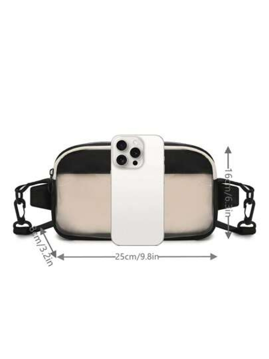 peach tree Peach Tree Men s Chest Bag Messenger Bag Waist Bag Transparent Phone Pouch One Shoulder Bag Coin Purse Running Pouch Cycling Bag Fashionable Solid Color Minimalist Design With Zipper Closur