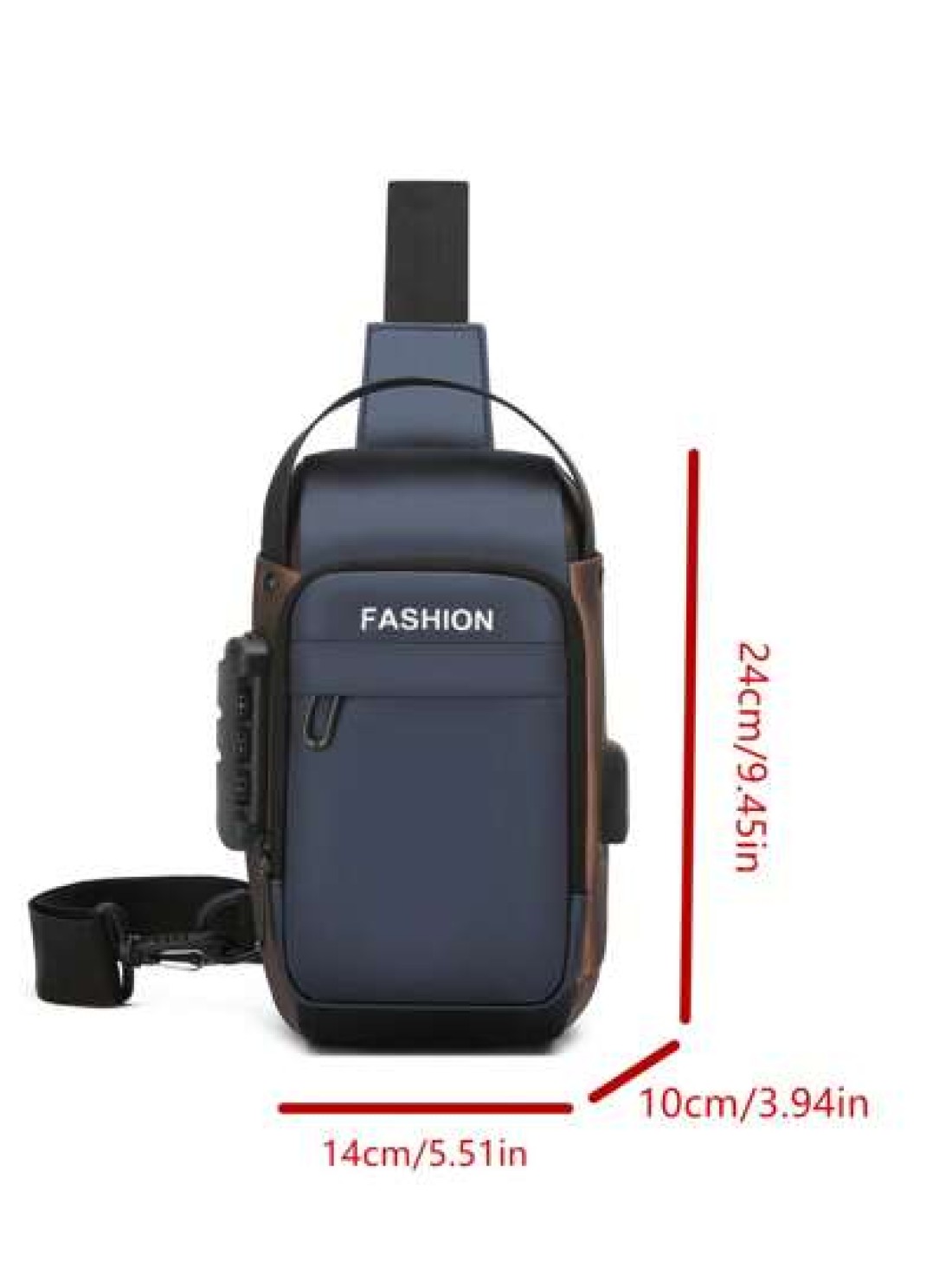 Fashion Versatile SUB Plug Motorcycle Bag Outdoor Casual Travel Sport Street Party Power Bank Umbrella Coins Keys Multi Function Men Shoulder Messenger Bag