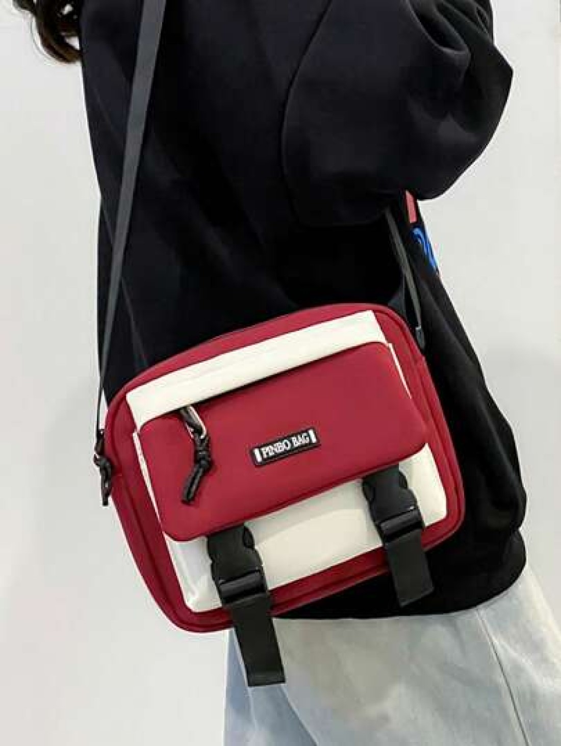 Black Small Square Bags Daily Supplies Bookbags Crossbody Bags Sports Bags High School Students College Students Travel Bags