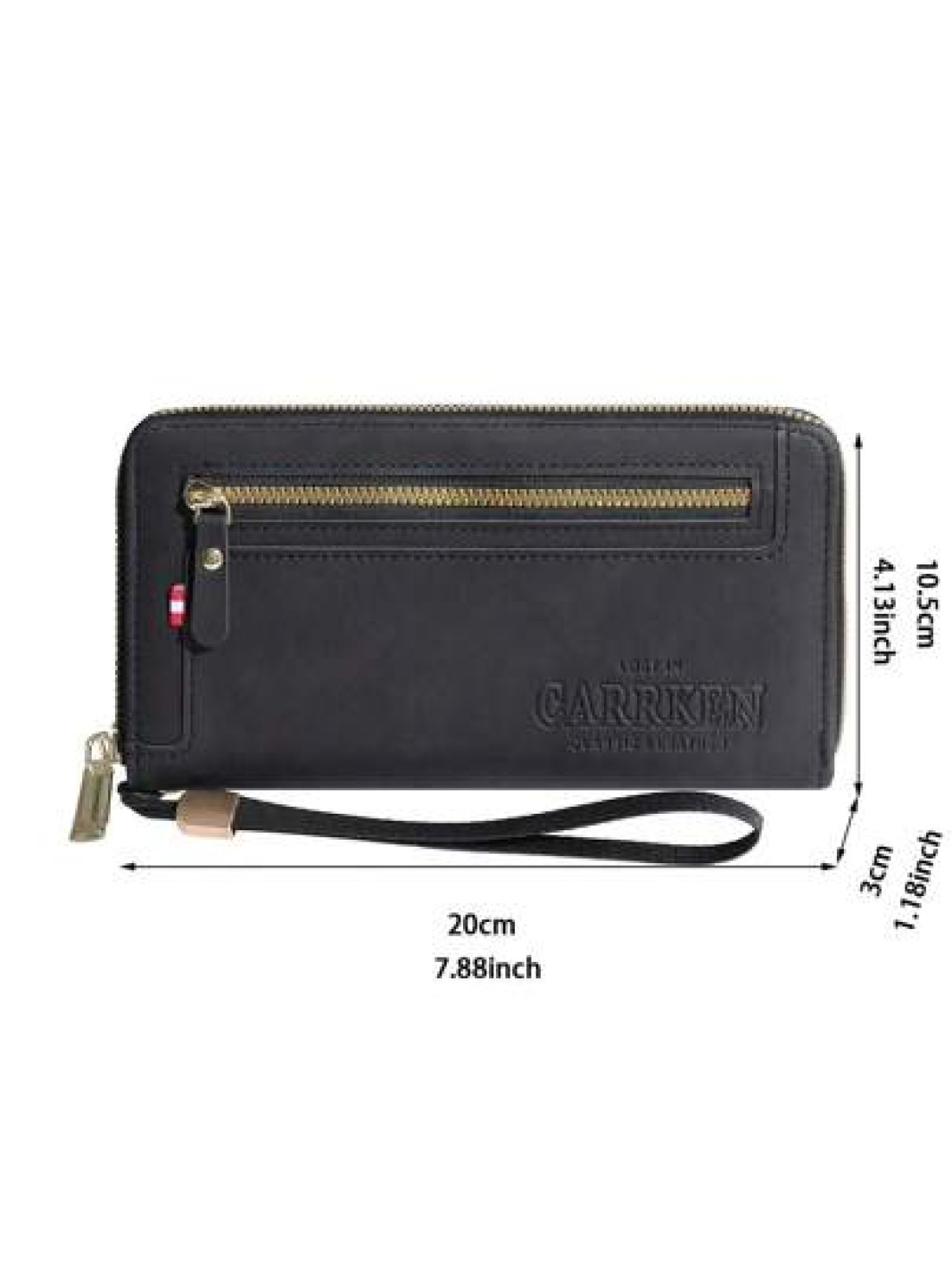 CarrKen 1pc Men s Essential Casual Zipper Handbag Large Capacity Phone Wallet With Multiple Pockets Card Slots Gift For Boyfriend Father Son