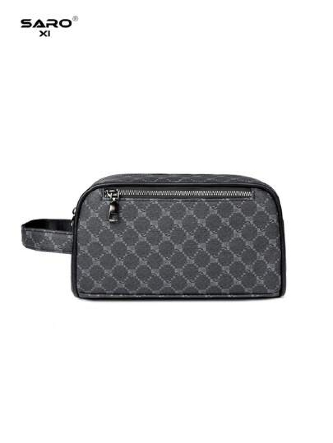 saroxi Large Capacity Wallet Clutch Pouch Casual Fashion Wrist Strap Handbag Underarm Bag Portable Scratch Resistant Suitable For Work Travel Commute School Simple Black Style Great Gift For Husband B