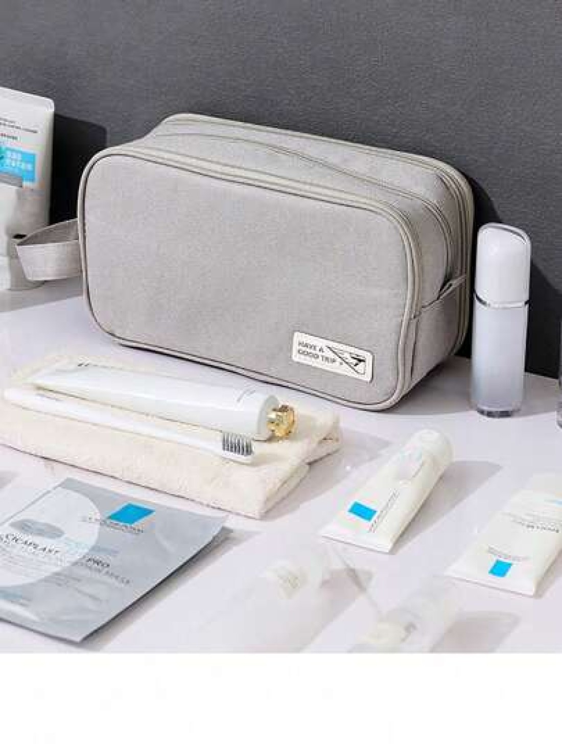 1pc Toiletry Bag Oxford Fabric With Dividers Ion Material Solid Color For Business Trip Large Capacity And Easy Carry Clutch Bag Handbag Wristlet Bag Square Bag Gift Hand Bag Men Laptop Thanksgiving V