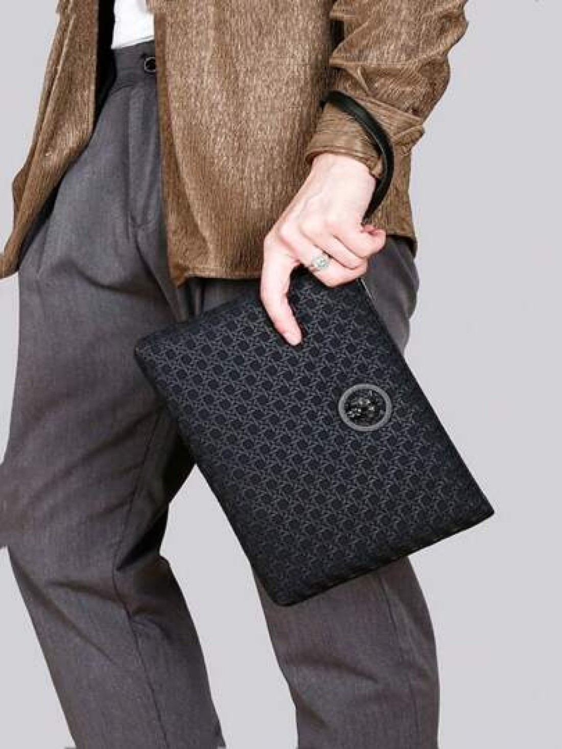 Men s Fashion Handbag New Design With Animal Tiger Head Business Casual Clutch Bag Large Space Storage Bag For Bag Gifts For Men Travel Christmas Purse Holiday Thanksgiving Gifts For Men Wallet For Me