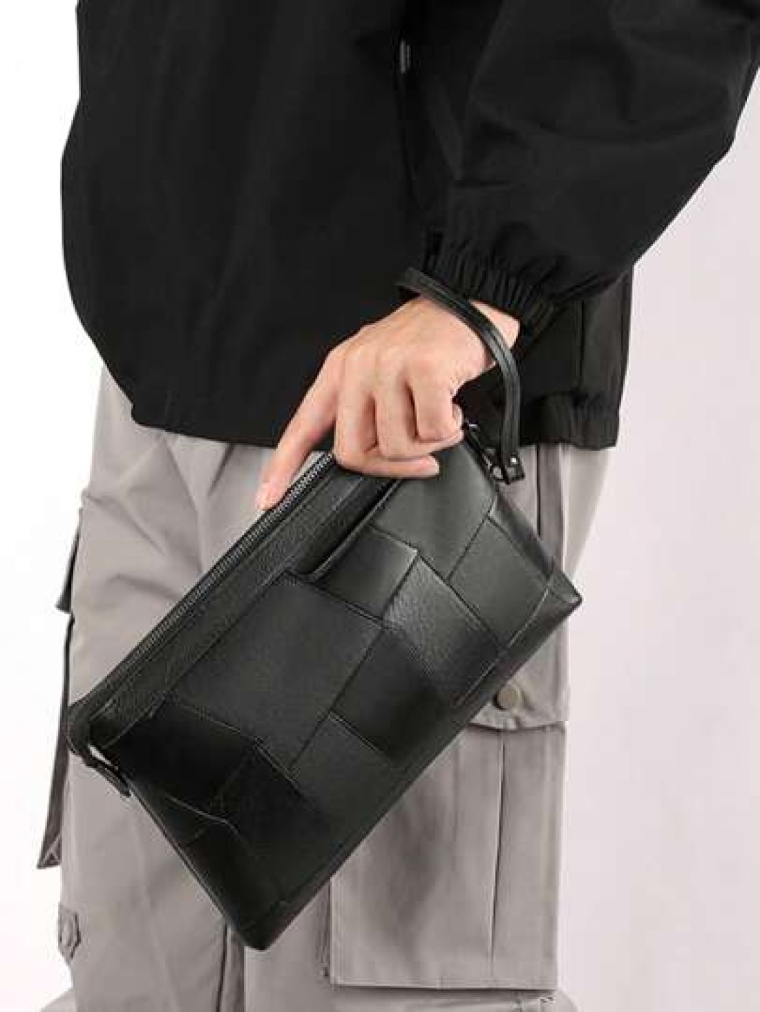 Casual New Men s Handbag 2025 Texture Simple And Versatile Envelope Bag Classic Storage Bag Splicing Men s Bag Large Capacity Wallet Handheld Clip Bag Fashion Light Luxury Business Bag