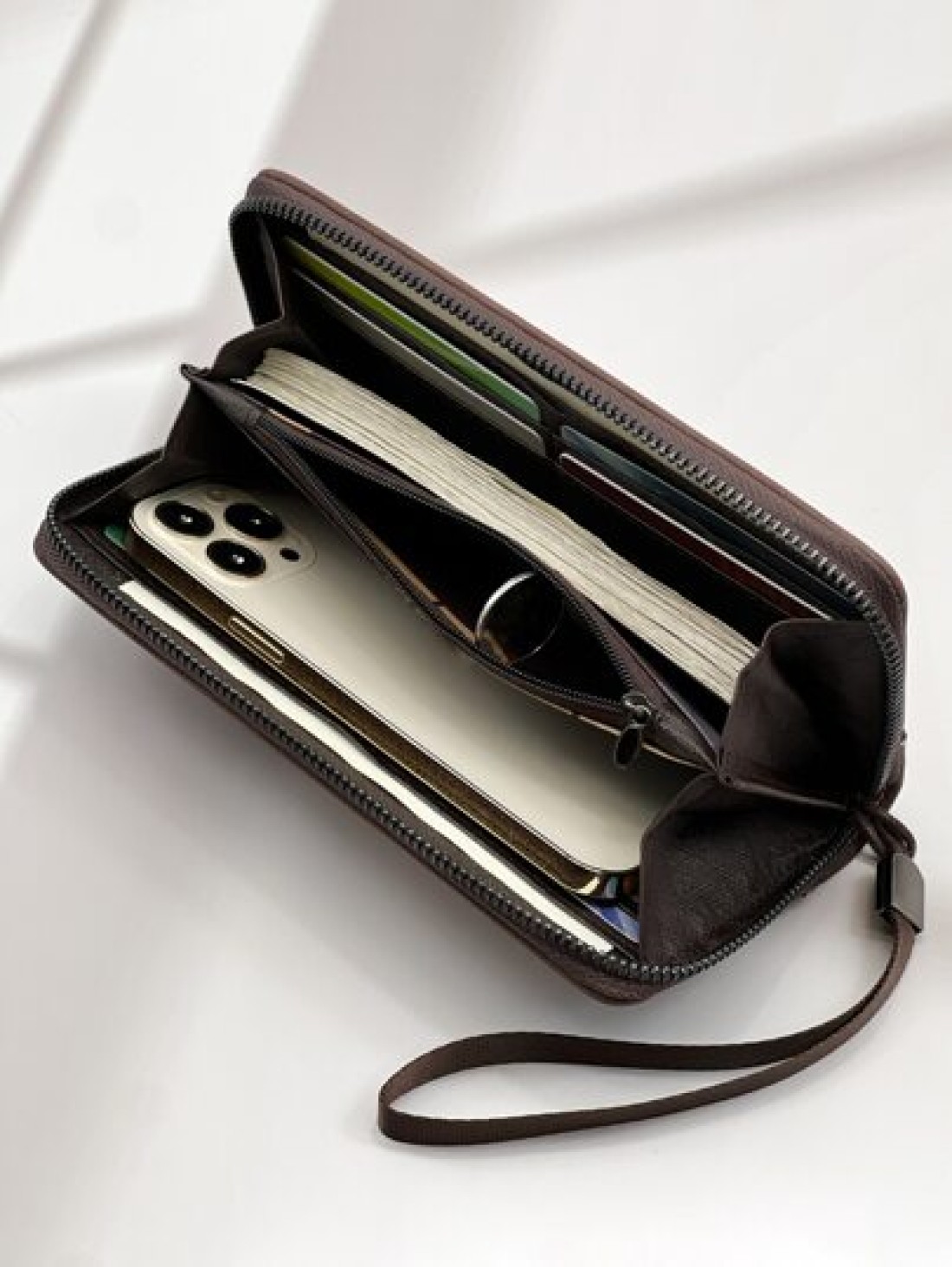 HOVI S Fashionable Vintage Simple Long Wallet For Business Office Commute Large Capacity Multi Card Slots Phone Purse Men s And Women s Wallet Business Casual Travel Essentials Holiday Essentials Bag
