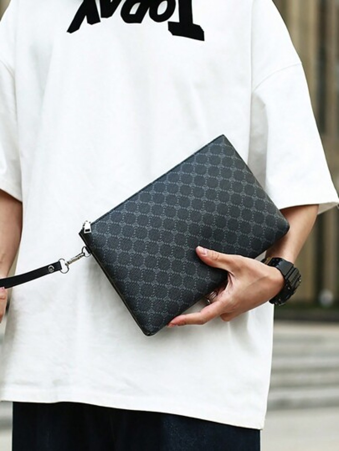 Printed PU Leather Men s Clutch Wristlet Handheld Bag One Piece Commute Graduation Gifts Freshman Man Bag Handbag Clutch Bag Wristlet Bag Organizer Storage Wallet Purse Gifts Fall Christmas Scream Men