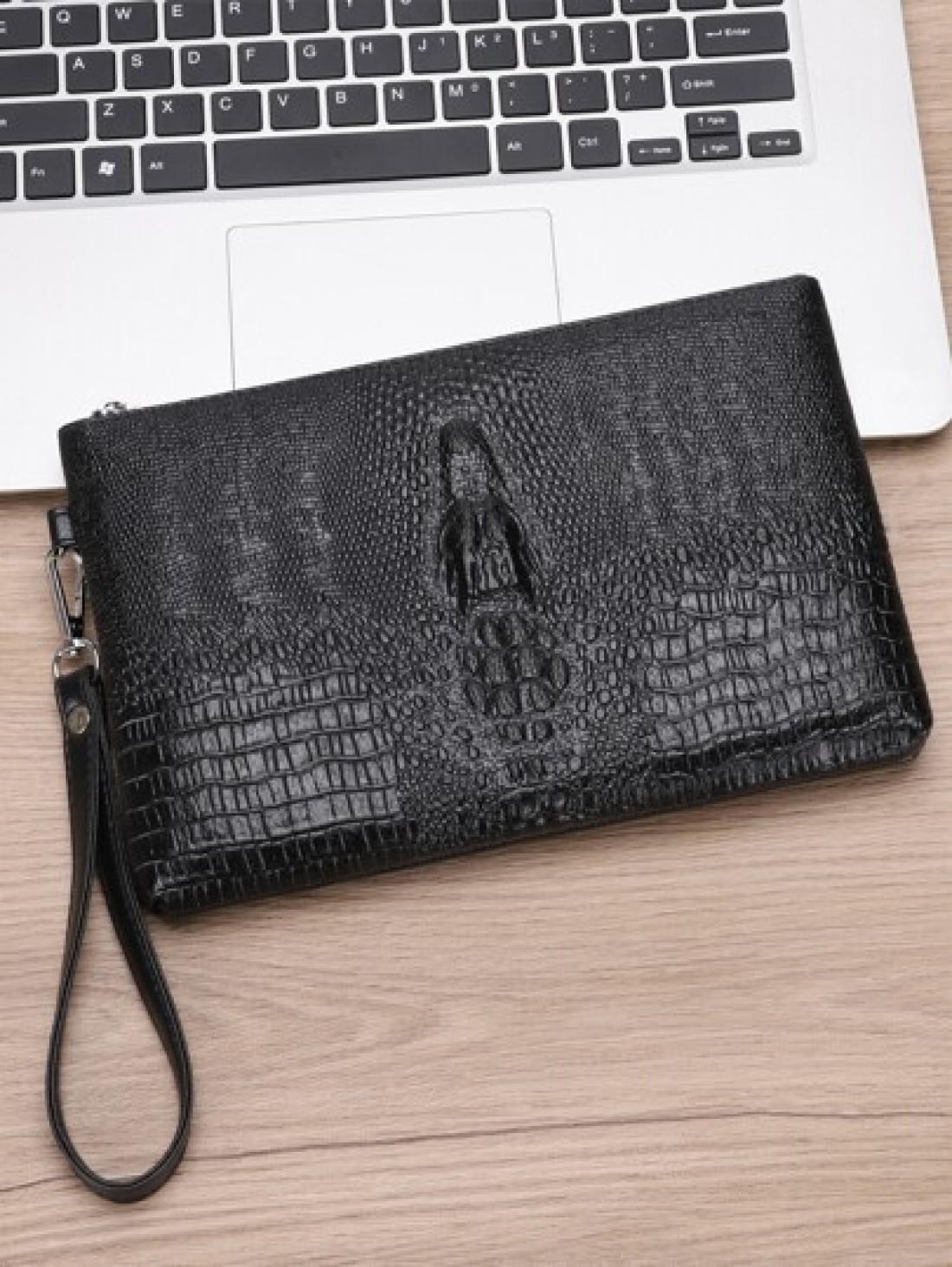 2023 New Men Wallet Pu Clutch Purse Male Hand Bag Crocodile Head Clutch Pack Black Bag Clutch Bag Hand Bag Office Supplies Vintage Gift Gift For Husband Dad Gift Valentines Thanksgiving Travel Winter
