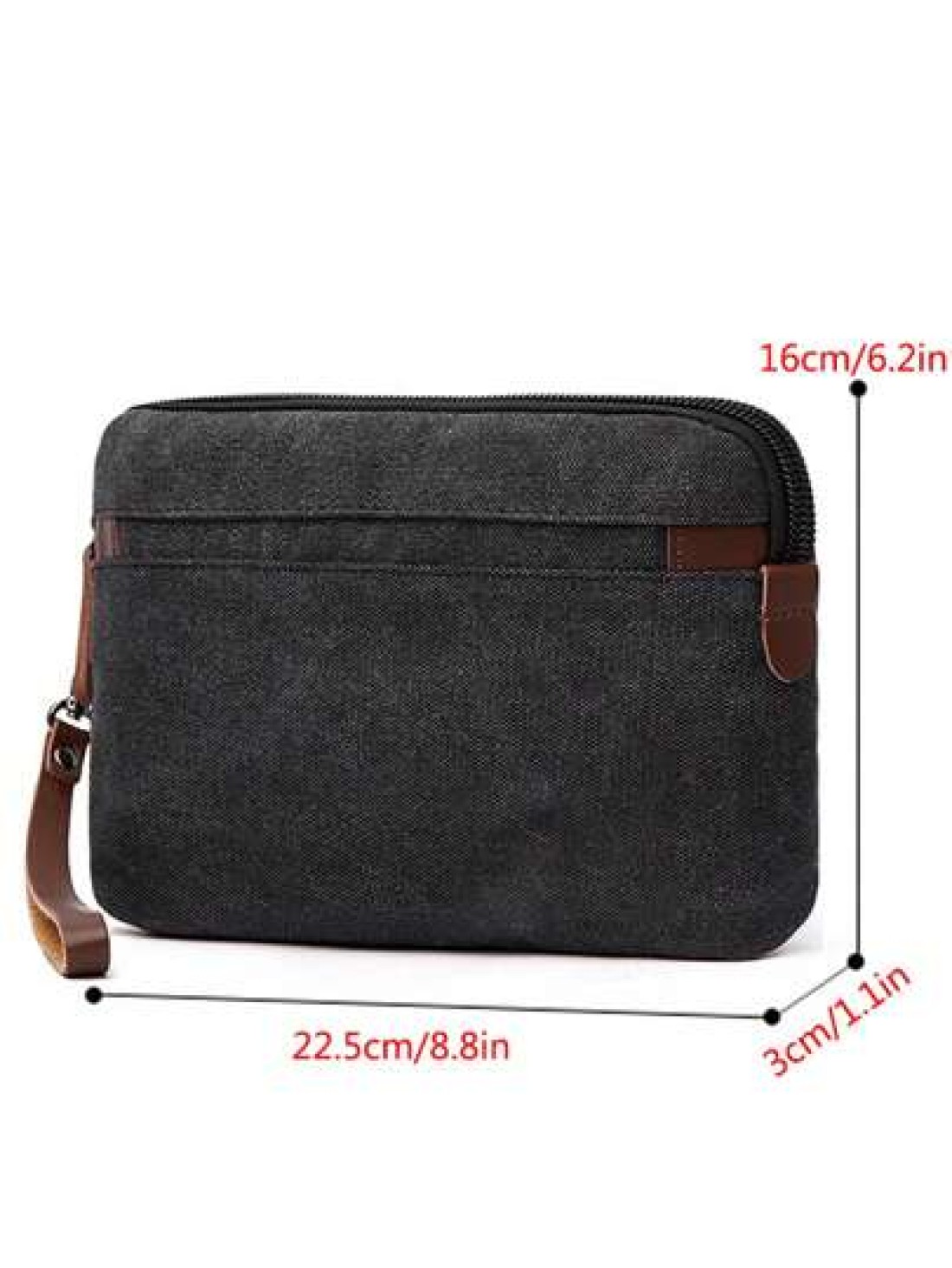 1 Pc Casual Canvas Men Clutch Wrist Bag With Faux Leather Wallet Men Handbag Clutch Bag Long Wallet Coin Purse Phone Bag For Travel And Business Multi Colors Available Purse Essentials