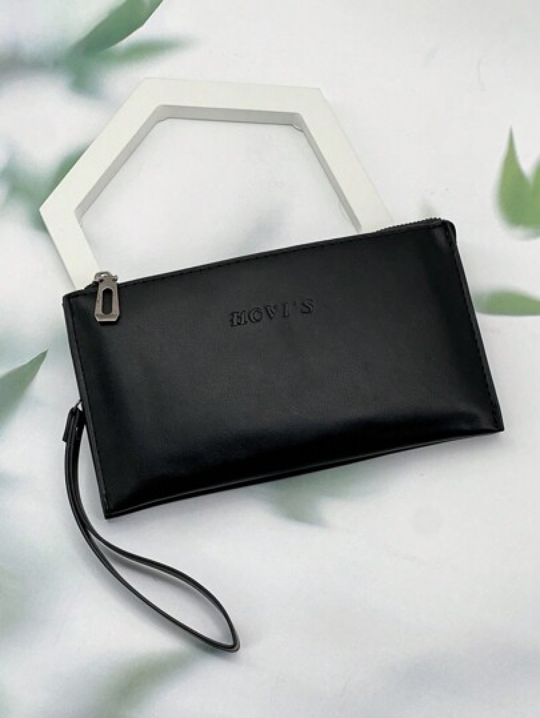 HOVI S Washing Toiletry Bag Men s Handbag For Business Storage Bag Letter Embossed Wristlet Bag Business Clutch Bag Envelope Bag Underarm Bag Square Bag Black Valentines Gift Organizer Purse Men Bag W