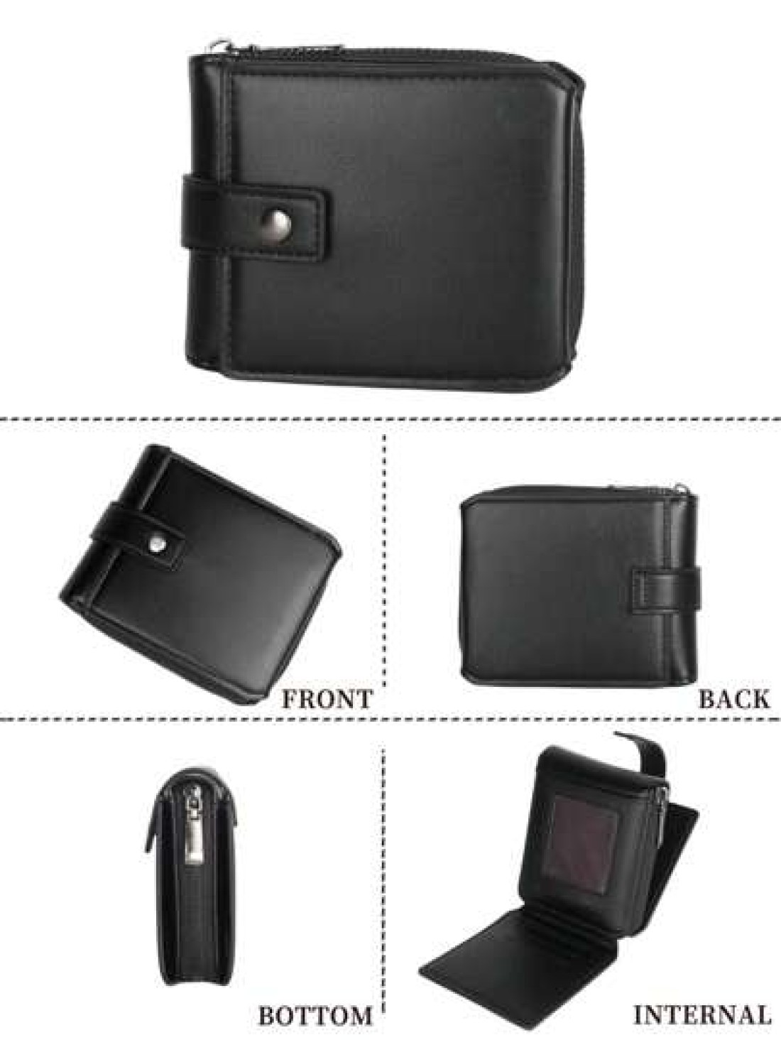 HOVI S Fashionable Minimalist Snap Short Wallet Business Casual Compact Multi Functional Multi Card Slot Wallet Coin Purse Card Holder Men s Wallet