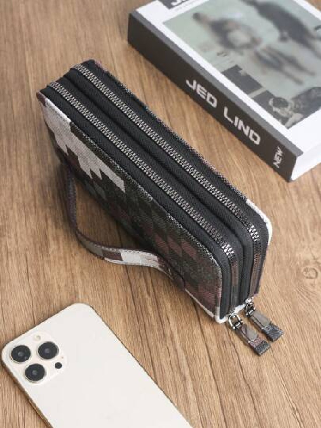 HOVI S Long Zip Wallet Simple Fashionable Multi Functional Business Clutch Purse With Multiple Card Slots Suitable For Men And Women