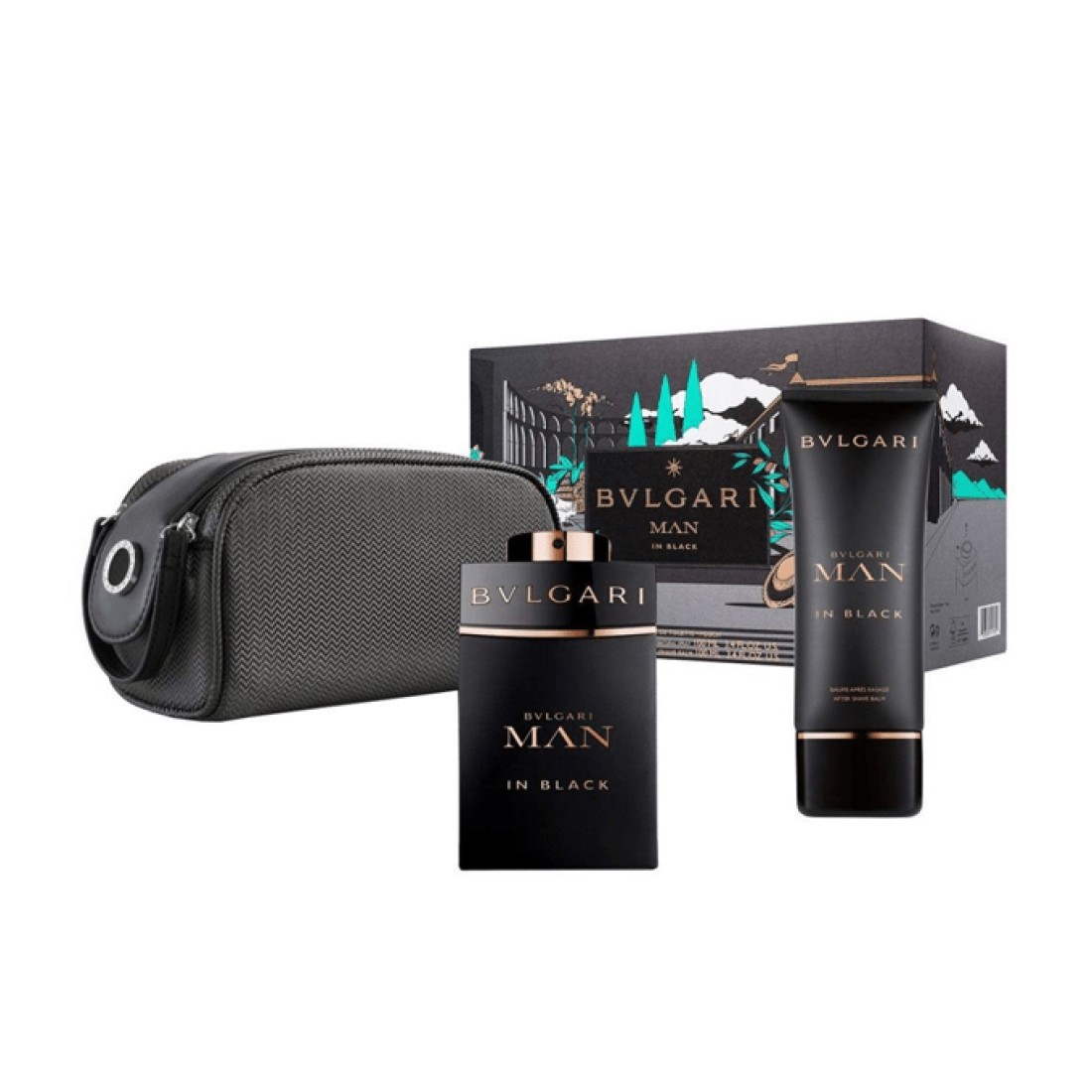 Bvlgari Man in Black Gift Set For Men - Eau de Parfum - 3 Pieces