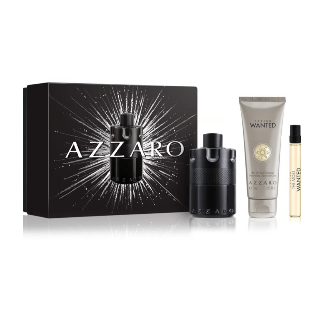 Azzaro The Most Wanted Gift Set For Men - Eau De Parfum Intense - 3 Pieces