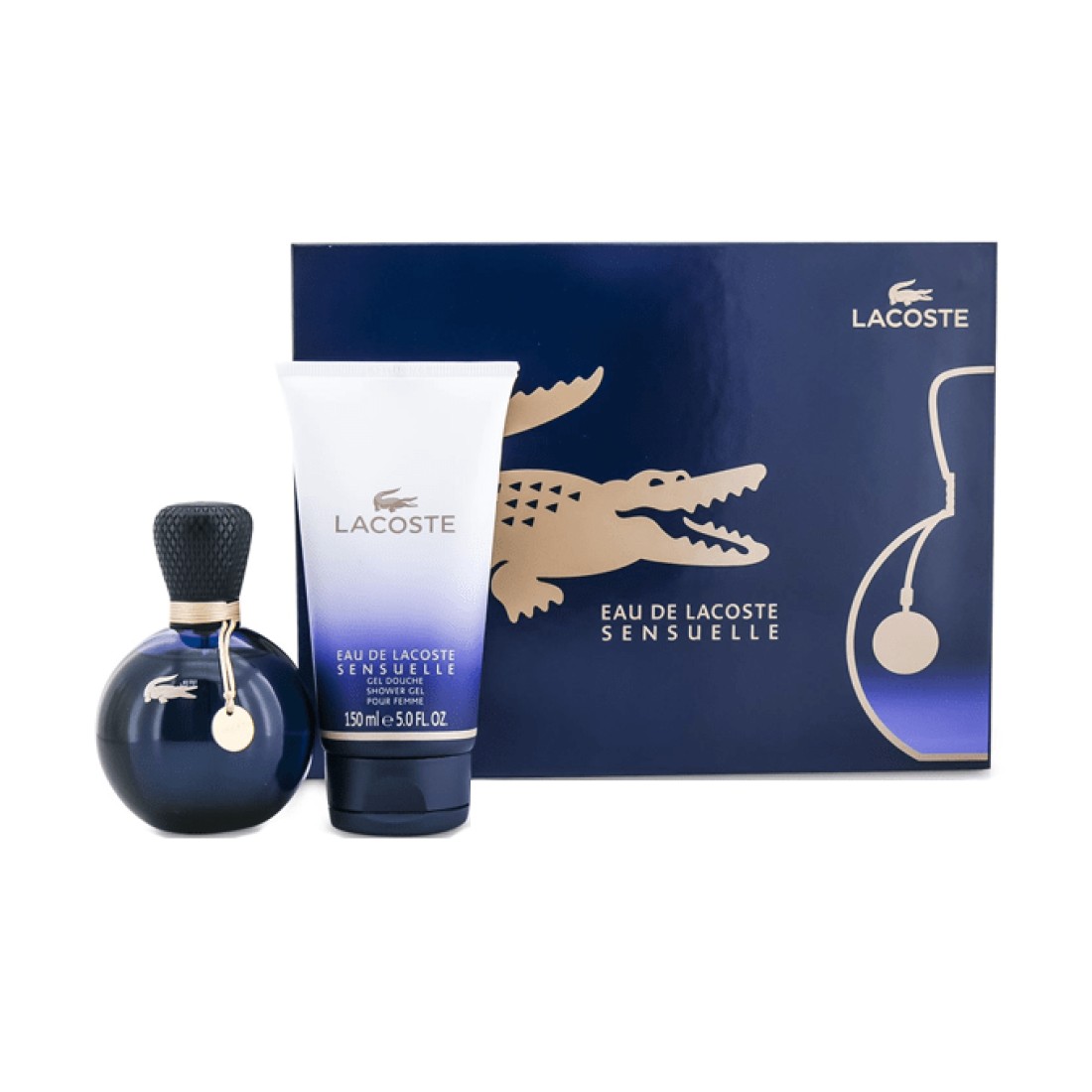مجموعة عطر او دي لاكوست سنشوال من لاكوست للنساء - او دو بارفيوم - قطعتين