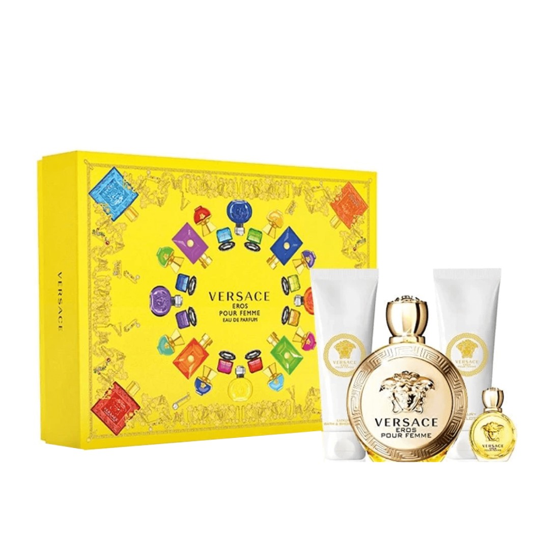 Versace Eros Pour Femme For Women Set - Eau de Parfum - 4 Pieces