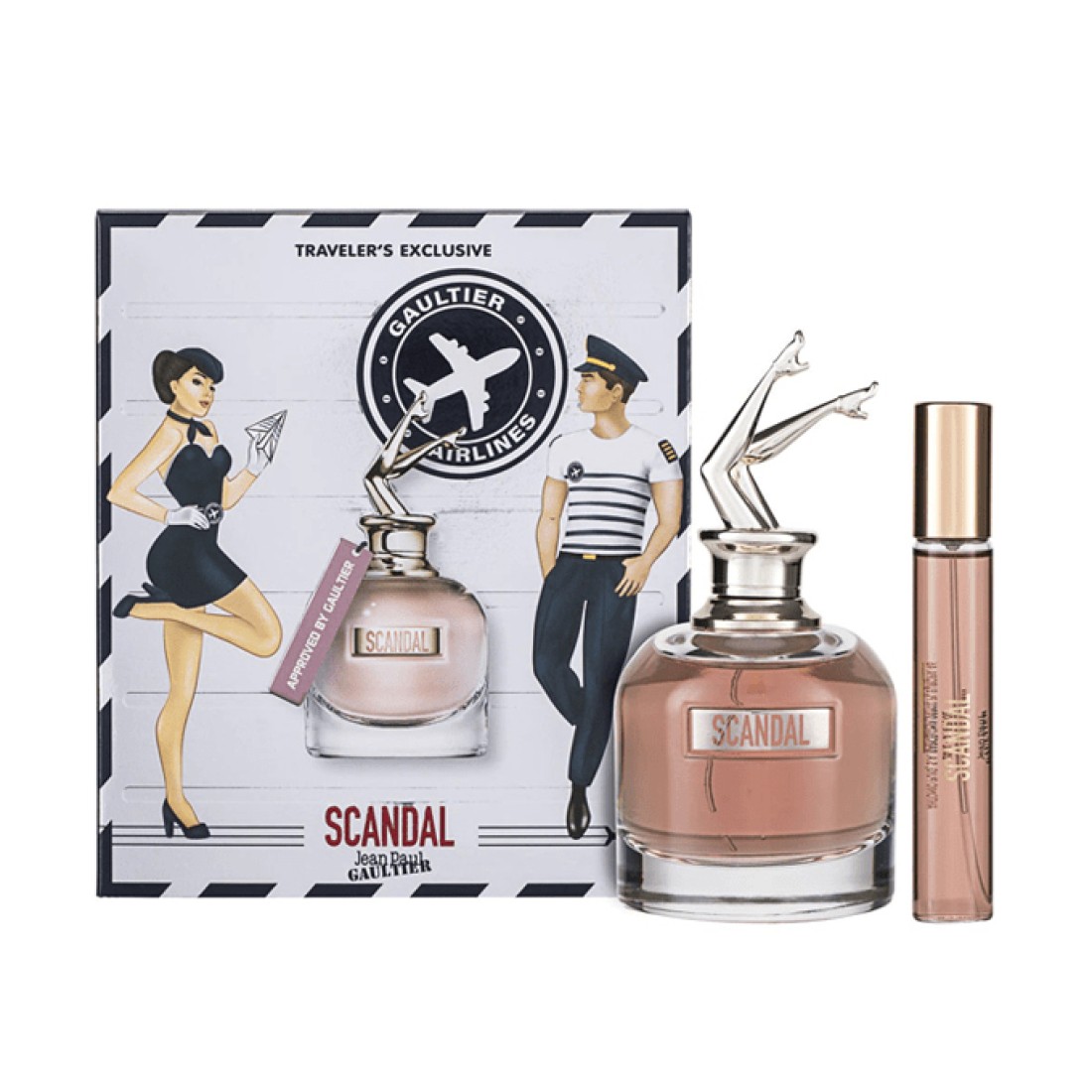 مجموعة عطر سكاندل من جان بول غوتييه للنساء - او دو بارفيوم - قطعتين