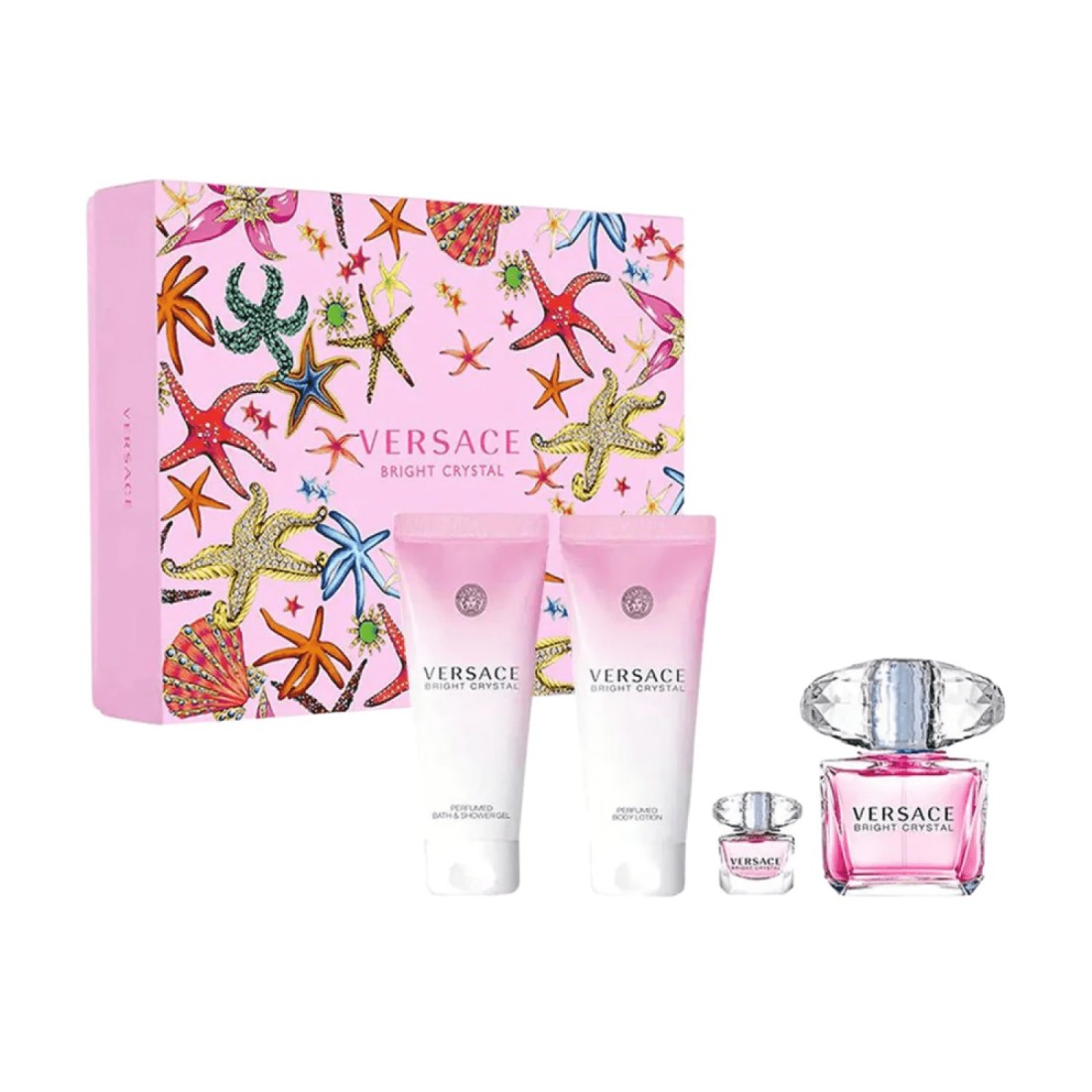 مجموعة عطر برايت كريستال للنساء من فرزاتشي - او دو تواليت - 4 قطع