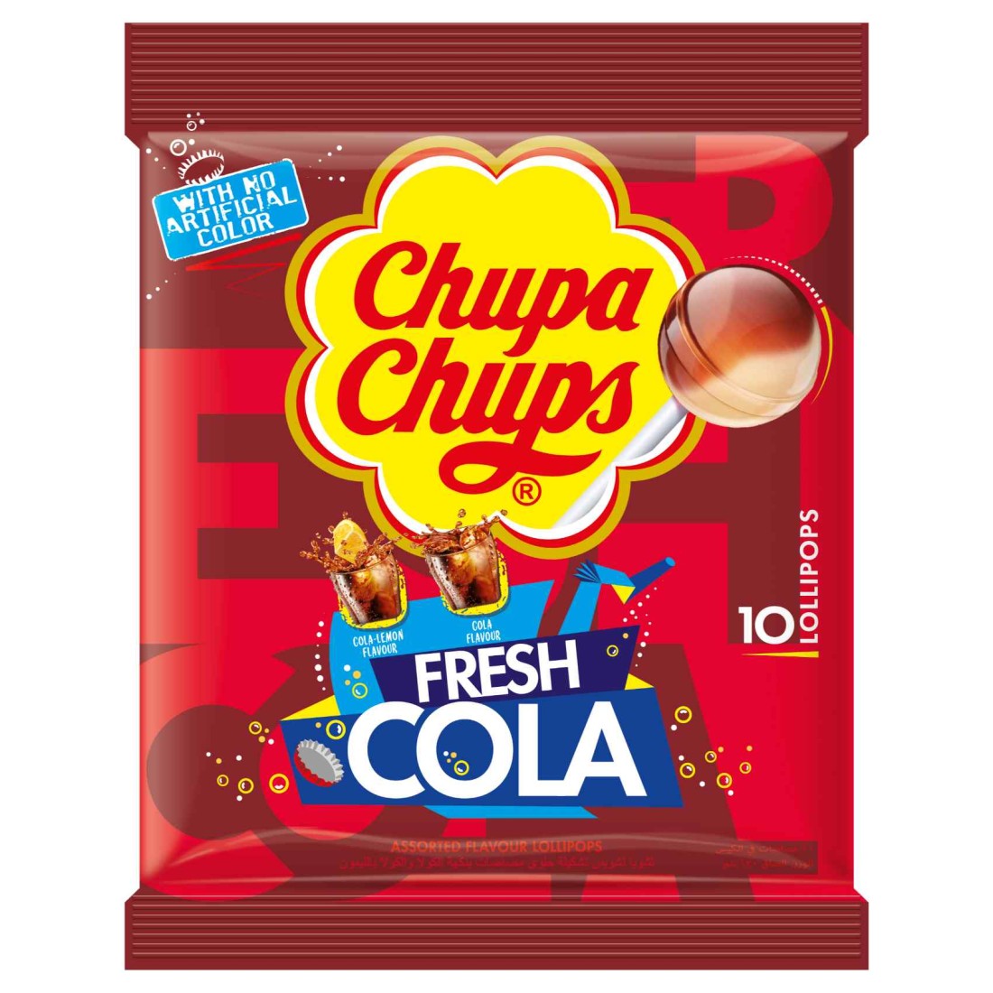 Chupa Chups Cola Lollipop, 12g Pack of 10