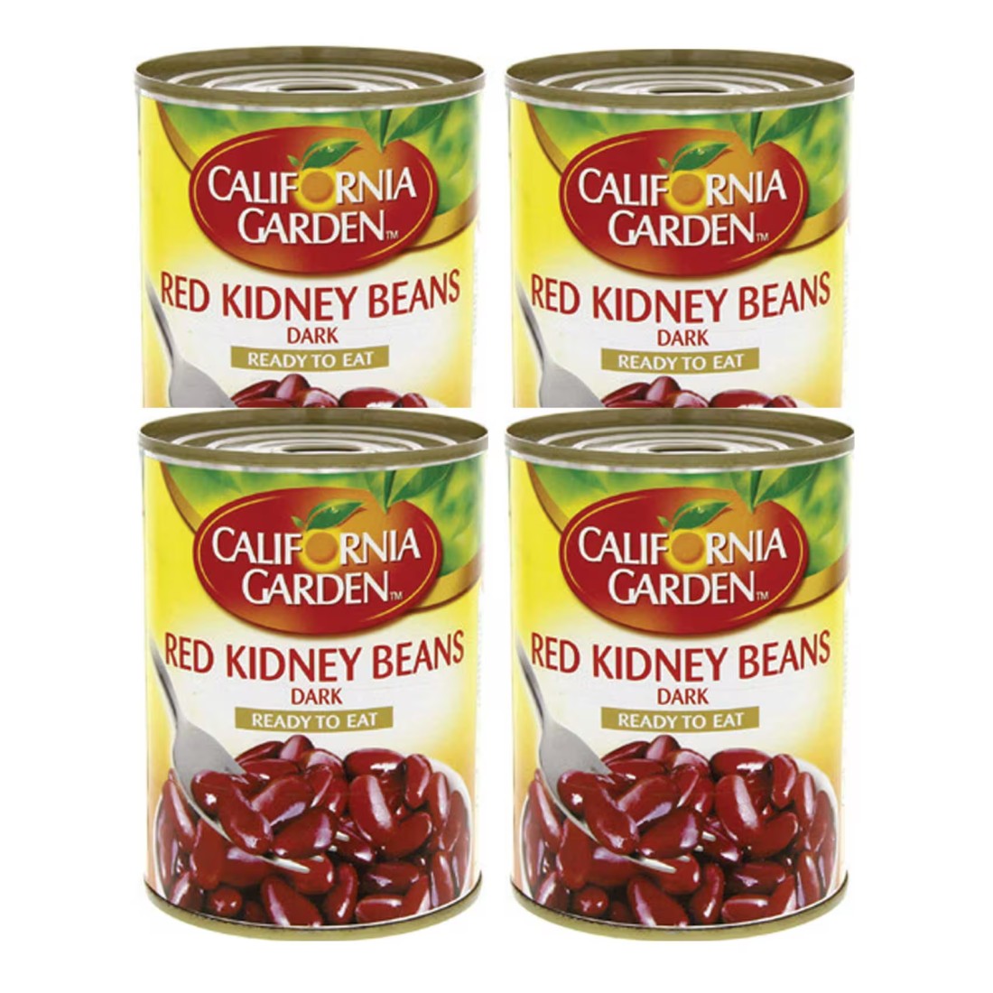 California Garden Ready To Eat Dark Red Kidney Beans 400g Pack of 4