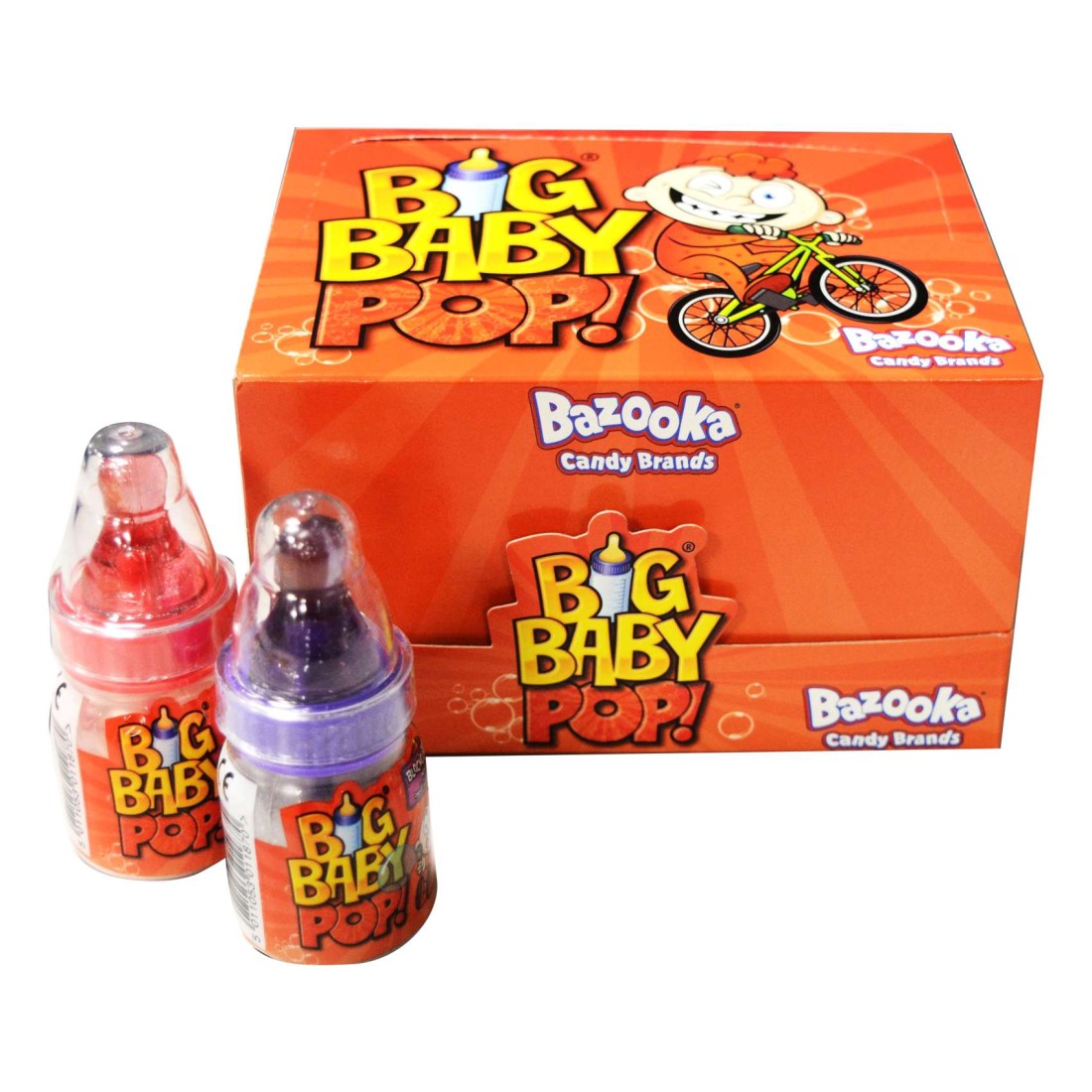 Bazooka Big Baby Pop! Candy 32g Pack of 12 Assorted