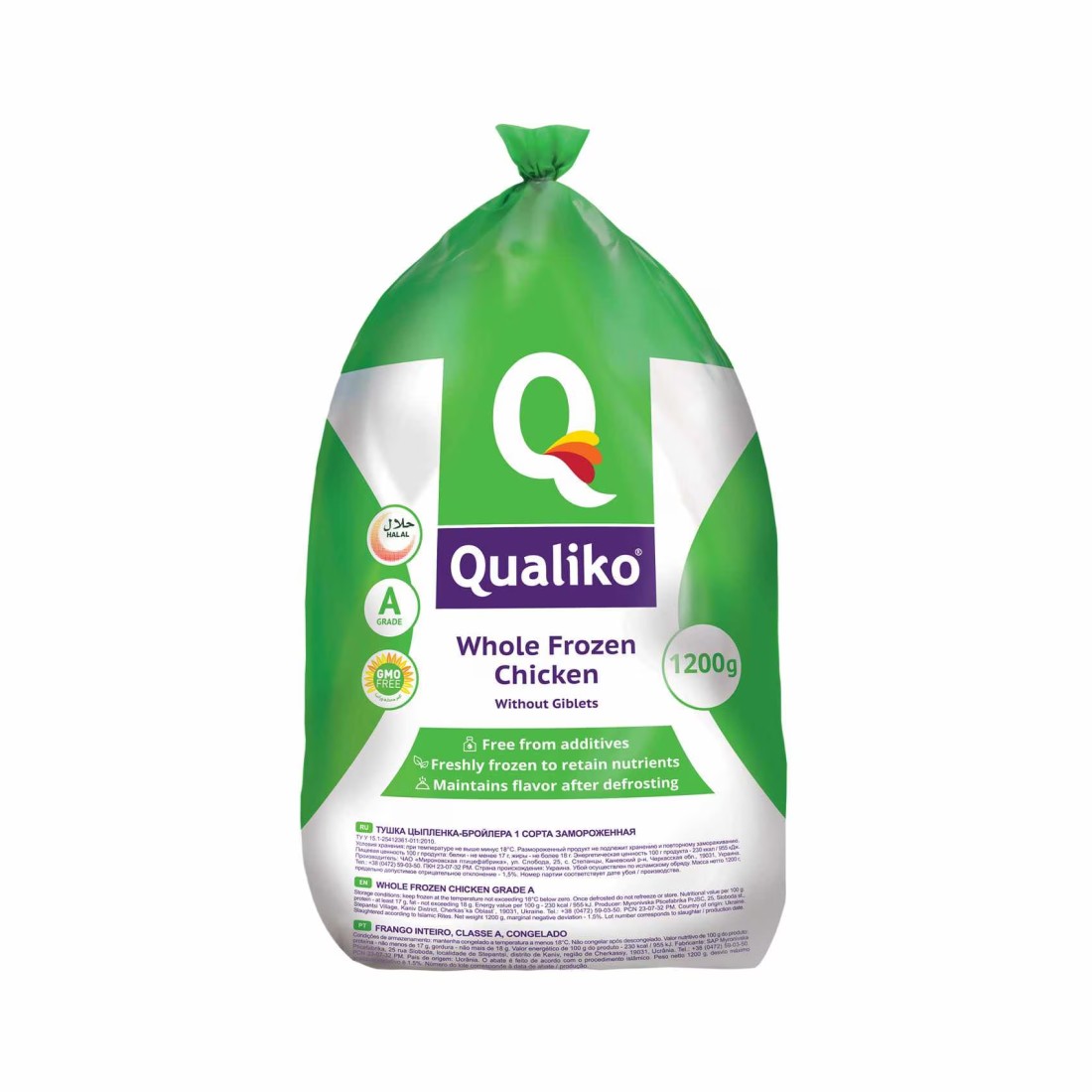 Qualiko Frozen Whole Chicken 1.2kg