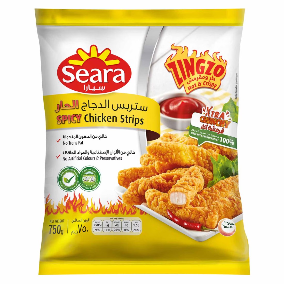 سيارا ستربس دجاج حار 750 غرام