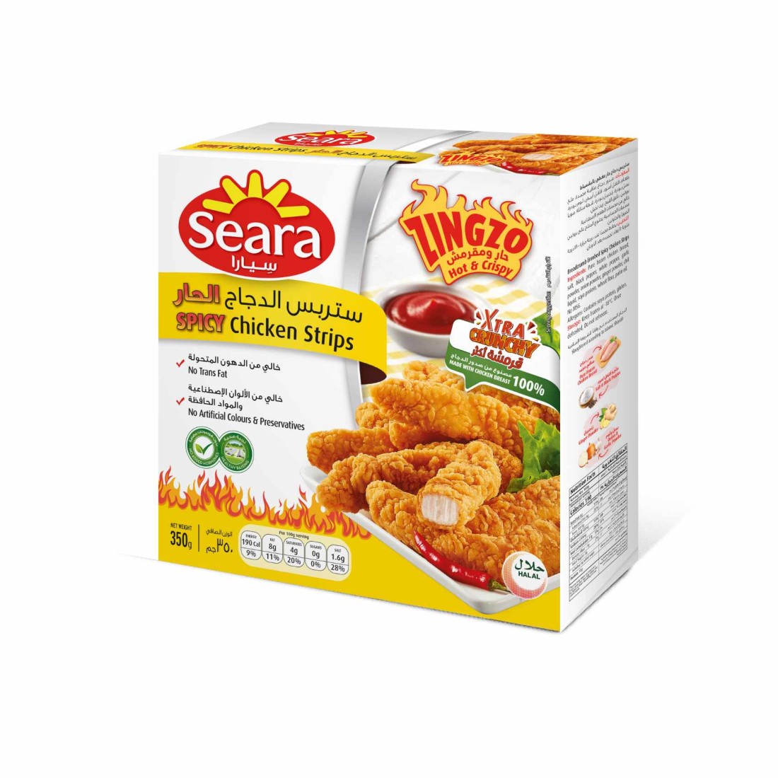 سيارا ستربس دجاج حار 350 غرام