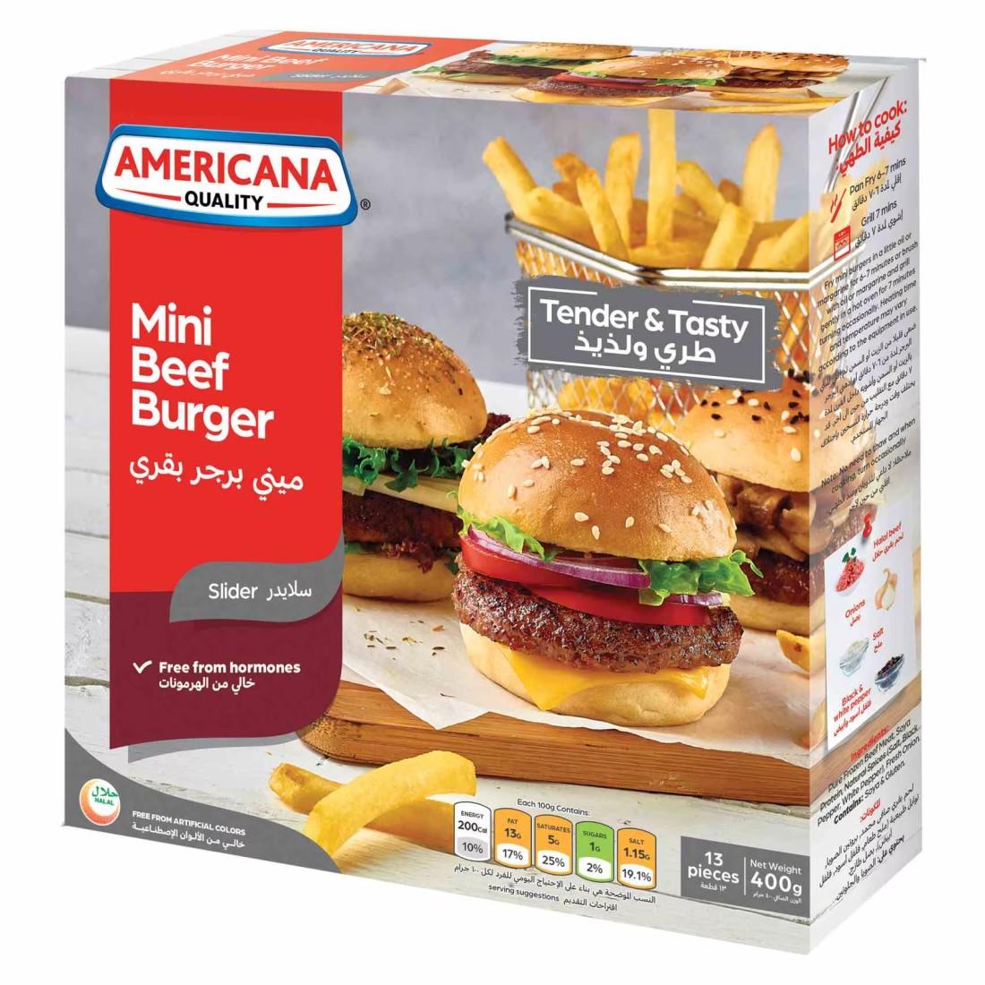 Americana Beef Burger Mini Slider 400g