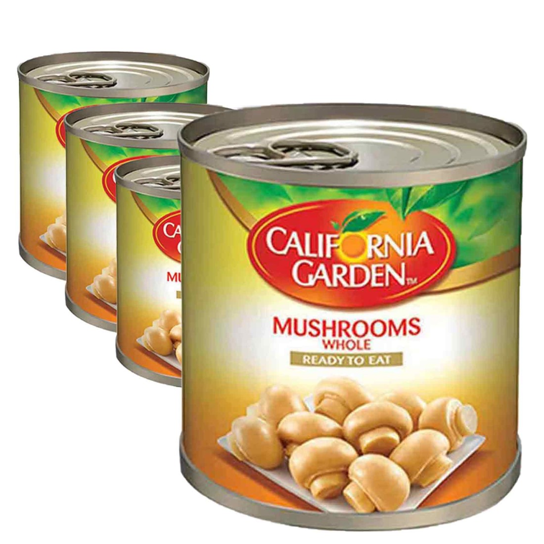 California Garden Ready To Eat Whole Mushrooms 184g Pack of 4